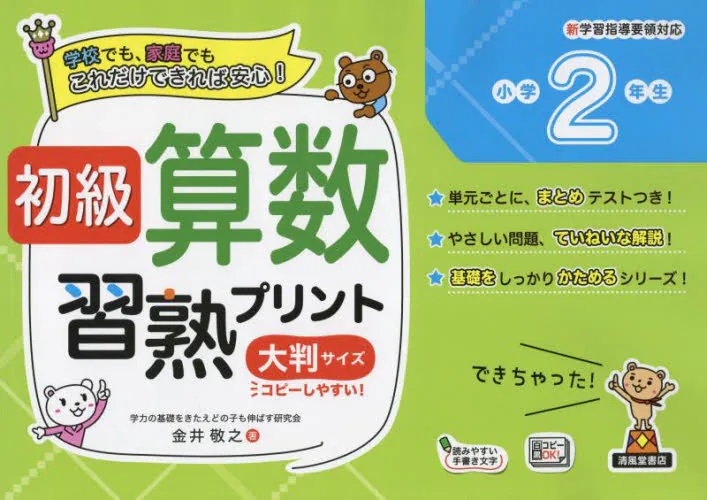 初級算数習熟プリント 小学2年生 大判サイズ